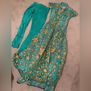 Elegant Floral Embroidered Dress
